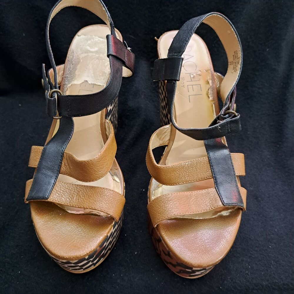 Rachel Roy 5” Wedge Sandal Women’s Size 8M Buckled